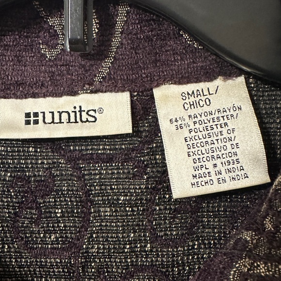 Units Gorgeous Dark Purple Jacket Small - Picture 2 of 4